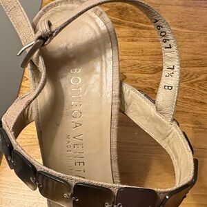 Bottega Veneta Beige Leather Sandals